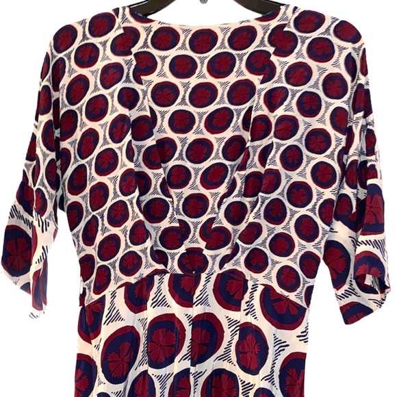 ANTHROPOLOGIE Maeve Silk Floral Geometric Dress Size 2 - Picture 10 of 13